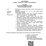 PENGUMUMAN REGIS SEMESTER GANJIL TA. 2026/2027