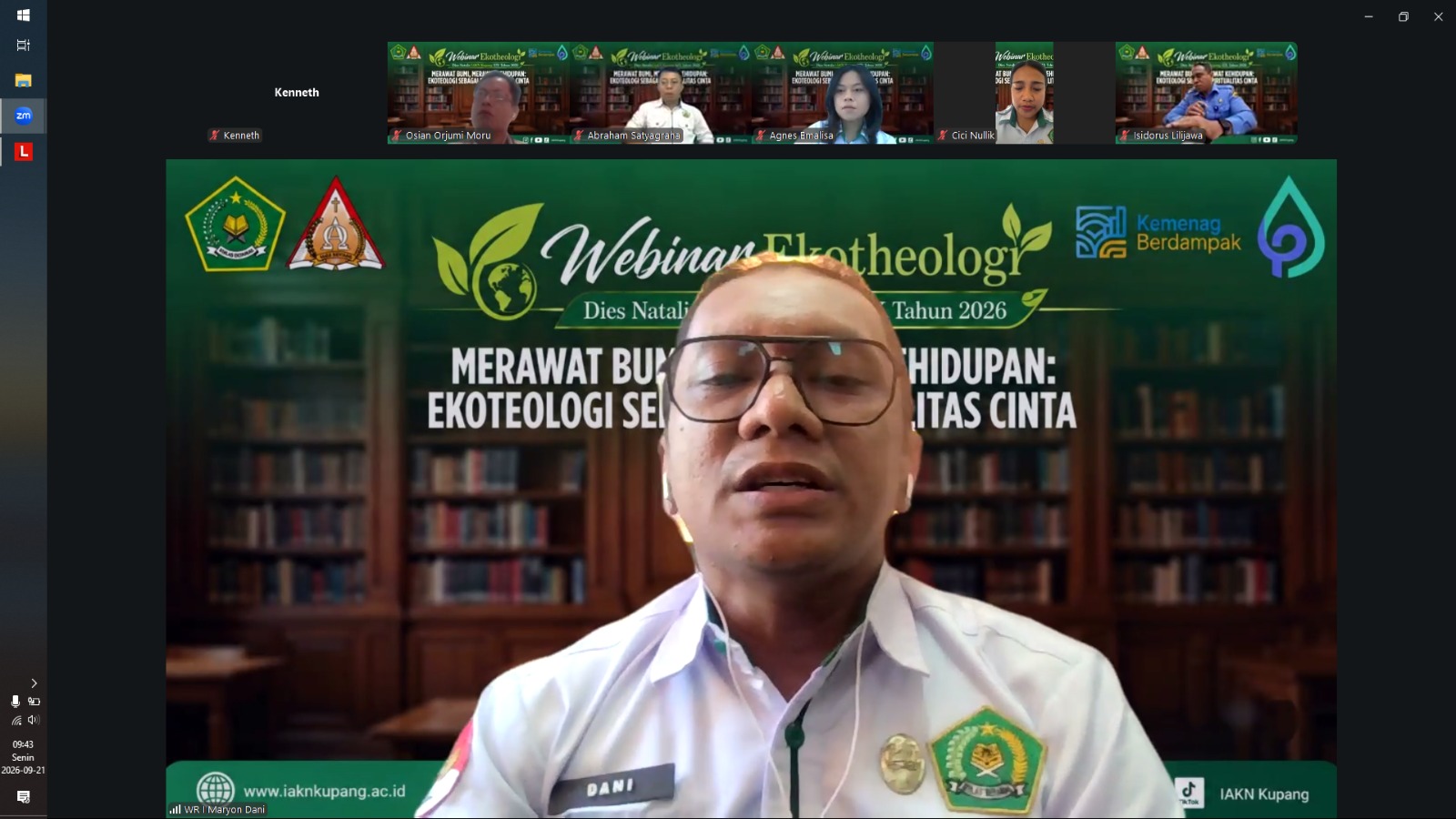 Webinar Dies Natalis ke-19 IAKN Kupang Dorong Ekoteologi dari Gagasan Menuju Tindakan Nyata