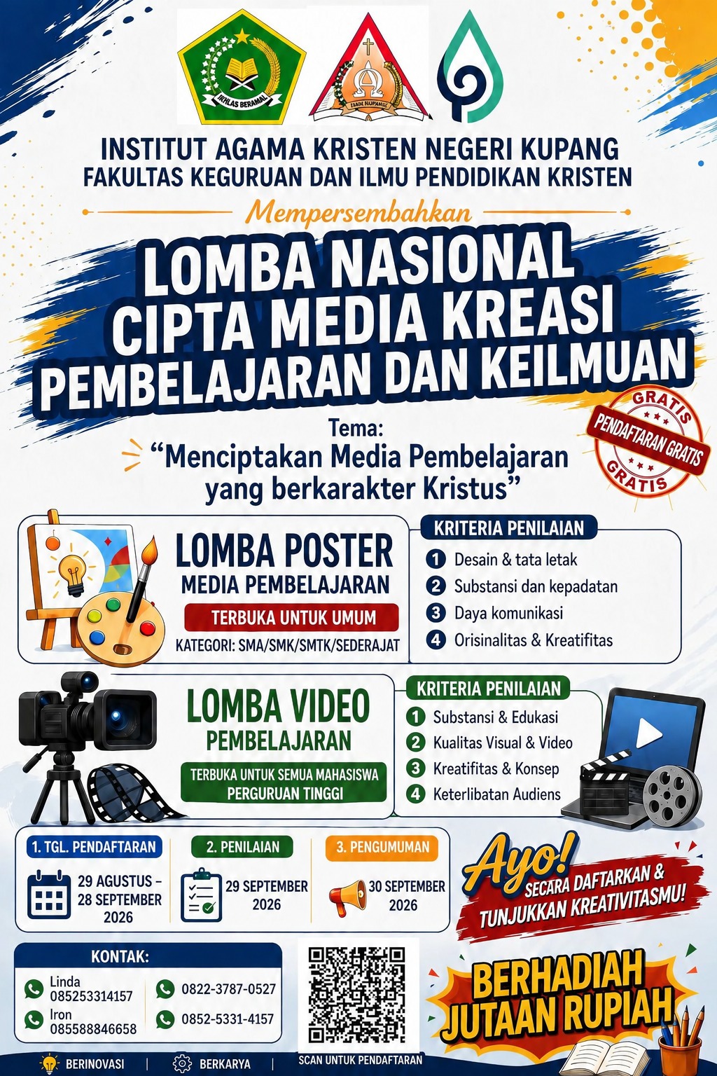 IAKN Kupang Umumkan Pemenang Lomba Nasional Cipta Media Kreasi Pembelajaran dan Keilmuan 2026